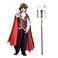 Fooecor Vampire Costume for Boys Scary Halloween Party Vampire Teeth Cosmetic Kit Included