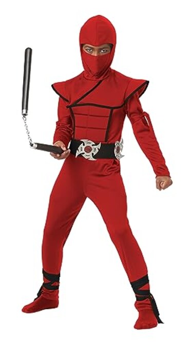 California Costumes Boys Red Stealth Ninja Costume Large 1012
