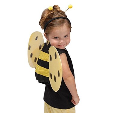USToy Child Size Honey Bee Wings and Antenna Costume Set Yellow 1Pack USTOD272