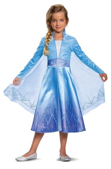 Disguise Disney Elsa Frozen 2 Deluxe Girls Halloween Costume Blue Medium 78