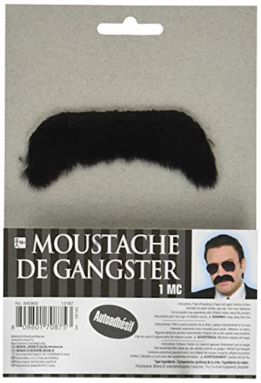 Amscan Black Good Fella Moustache Perfect for Wacky Entertainment Role Plays Stage Performances 1 Pc