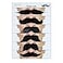 Mustaches Self Adhesive Fake Mustache Mix Novelty False Facial Hair Value Pack 6pcs