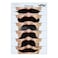 Mustaches Self Adhesive Fake Mustache Mix Novelty False Facial Hair Value Pack 6pcs