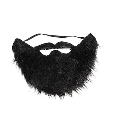 BinaryABC Fake Beard and MustacheHalloween Costume Party Festival Supplies Black