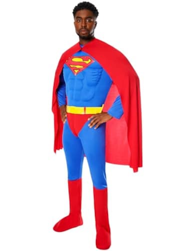 Rubies Costume Co Adult Deluxe Muscle Chest Superman Costume As Shown Medium
