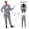 LILLIWEEN Mens Jack Costume Outfit Halloween Christmas Suit Stripe Uniform XL