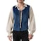 Tyuduo Mens Medieval Renaissance Pirate Vest Gothic Steampunk Waistcoat for Men Blue M