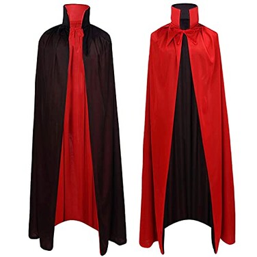 SZCXTOP Halloween Vampire Stand Collar Reversible CloakUnisex Witch Wizard CapeMasquerade Party Cosplay Costumes