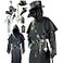 Absolute Vibe Plague Doctor Costume Set Halloween Props Renaissance Medieval Monk Priest Cosplay Outfit Mask Hat Robe Cane Black S