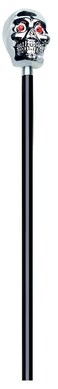 Rubies 48 Skull Walking Cane Costume Accessory Includes Skull with Jeweled Eyes