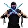 FlashingBlinkyLights Deluxe Ninja LED Light up Toy Sword with Motion Activated Clanging Sounds 2Pack