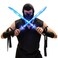 FlashingBlinkyLights Deluxe Ninja LED Light up Toy Sword with Motion Activated Clanging Sounds 2Pack