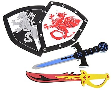PowerTRC Sword and Shield Play Set Dragon and Lion Shield for Party Favors Pretend Play