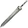 LALAPORT Medieval Fantasy Elden Ring Foam Sword for Video Game Cosplay Costume Prop Collection Gift GreatSword Silver