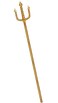 Servllcell Gold Trident 54In King Neptune Trident Costume AccessoryPlastic Poseidon Trident Prop Cosplay Party for Halloween Decoration