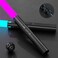CHLDYCST Lightsaber 2 in 1 Dueling Light Sabers with Rechargeable Light Saber 15 RGB Colors 4 Modes Fx Battle Sound Lightsabers for Adults Christmas Black 2 Pack