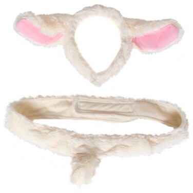 Making Believe Lamb Headband and Tail Costume Set