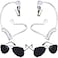 Gejoy 4 Pcs Security Earpiece Costume Fake Earpiece and Glasses Costume Cosplay for Wedding Halloween Party Accessory Kit
