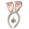 CHEU Easter Bunny Headband and Pom Pom tail set for rabbit costume grey