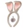 CHEU Easter Bunny Headband and Pom Pom tail set for rabbit costume grey