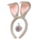 CHEU Easter Bunny Headband and Pom Pom tail set for rabbit costume grey