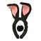 CHEU Easter Bunny Headband and Pom Pom tail set for rabbit costume black