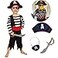 SPUNICOS Childrens Pirate Costume with Pirate HatEyepatchPirate Cutlass Kids Medium68