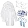 Tarpop 16 Pcs Lab Coat Costume Kit for Kids Doctor Coat Glasses ID Card for Projects Scientist Costume Halloween Christmas Cosplay M