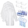 Tarpop 16 Pcs Lab Coat Costume Kit for Kids Doctor Coat Glasses ID Card for Projects Scientist Costume Halloween Christmas Cosplay M