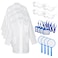 Tarpop 16 Pcs Lab Coat Costume Kit for Kids Doctor Coat Glasses ID Card for Projects Scientist Costume Halloween Christmas Cosplay M
