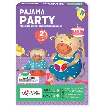 Chalk and Chuckles Pajama Party Preschool Color Matching Game Critical Thinking Skills Fun for Kids Ages 3 to 6 Years