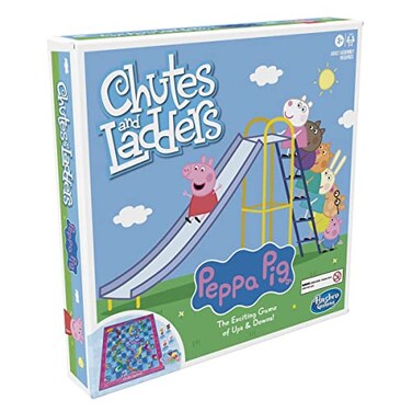 Hasbro Gaming Chutes and Ladders Peppa Pig Edition Board Game for Kids Ages 3 and Up Preschool Games for 24 Players