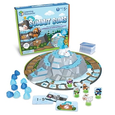 Learning Resources Summit Sums Math Manipulatives Montessori Board Games Addition and Subtraction Counting literacy Toys STEM for Kids Critical Thinking Gits for Boys and Girls