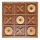 WE Games Wooden Tic Tac Toe Game 9 Inch Solid Wood Board with X and O Pieces Decorative Coffee Table Game Classic Home Dcor Accent