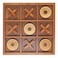 WE Games Wooden Tic Tac Toe Game 9 Inch Solid Wood Board with X and O Pieces Decorative Coffee Table Game Classic Home Dcor Accent