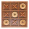 WE Games Wooden Tic Tac Toe Game 9 Inch Solid Wood Board with X and O Pieces Decorative Coffee Table Game Classic Home Dcor Accent