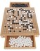 WE Games Go Game Set 12 Inch Traditional Go Set with PullOut Storage Drawers Portable Wood Veneer Goban Strategy Board Games for Adults Go Board Game