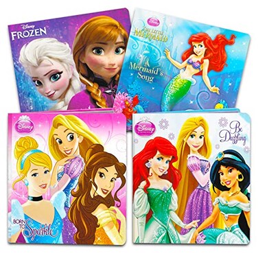 Bendon Disney Frozen Princess Board Book Set Storybook Set Featuring Anna Elsa Belle Ariel Cinderella and More