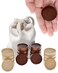 WE Games Wooden Checkers Pieces Only 15 inch Checker Board Game Backgammon Pieces 24 Brown and Natural Stained Stackable Ridges with a Drawstring Storage Bag Replacement Game Piece