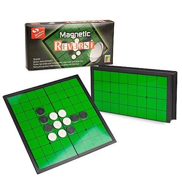 STERLING Sterling Games Othello Reversi Strategy Board Game 975 Inch Board with Folding Magnetic Board and Pieces for Home and Travel