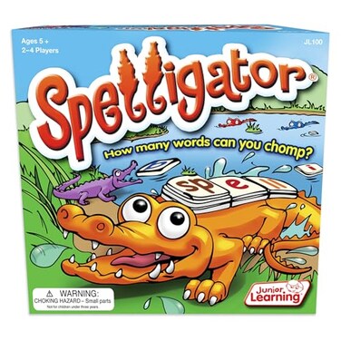 Junior Learning Spelligator Word Building Game Ages 59 Phonemic Awareness 75 Letter Tiles