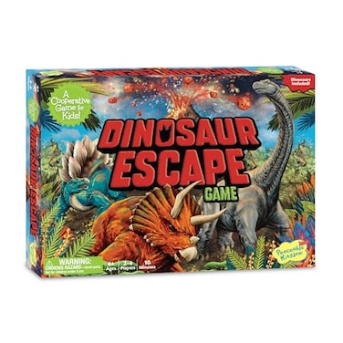 Peaceable Kingdom Dinosaur Escape Cooperative Memory Game of Logic and Luck for 2 to 4 Kids Ages 4