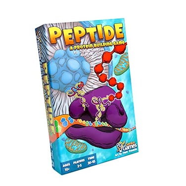 Genius Games Peptide A Protein Building Game A Strategy Card Game with Accurate Science for Gamers and Teachers Teaches Amino Acids mRNA Organelles