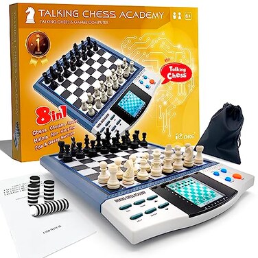 iCore Electronic Chess Set Develop Thinking Chess Set for Kids Memory Electronic Chess Board Talking Coach 30 Skill Levels Beginners Adults