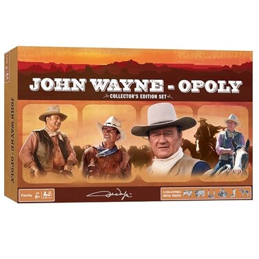 Masterpieces MasterPieces Opoly Board Games John Wayne Opoly Officially Licensed Board Games For Adults Kids Family