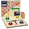 Yellow Mountain Imports 2in1 Reversible Wooden Snakes and Ladders Ludo Game Set 113 inches