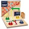 Yellow Mountain Imports 2in1 Reversible Wooden Snakes and Ladders Ludo Game Set 113 inches