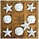 Nautical Crush Starfish Tic Tac Toe Game 9 x 9 Beach Tic Tac Toe Game Coastal Beach House Coffee Table Game Board Tic Tac Toe Decor Beach House Games White Starfish Sand Dollars