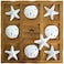 Nautical Crush Starfish Tic Tac Toe Game 9 x 9 Beach Tic Tac Toe Game Coastal Beach House Coffee Table Game Board Tic Tac Toe Decor Beach House Games White Starfish Sand Dollars