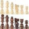 AMEROUS Wooden Chess Pieces Only 32 Pieses 305 KingStorage BagGift Package Standard Tournamen Staunton Wood Chessmen for Chessboard Replacement of Missing Pieces